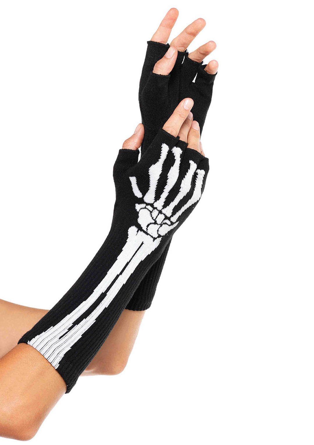 Skeleton Fingerless Gloves