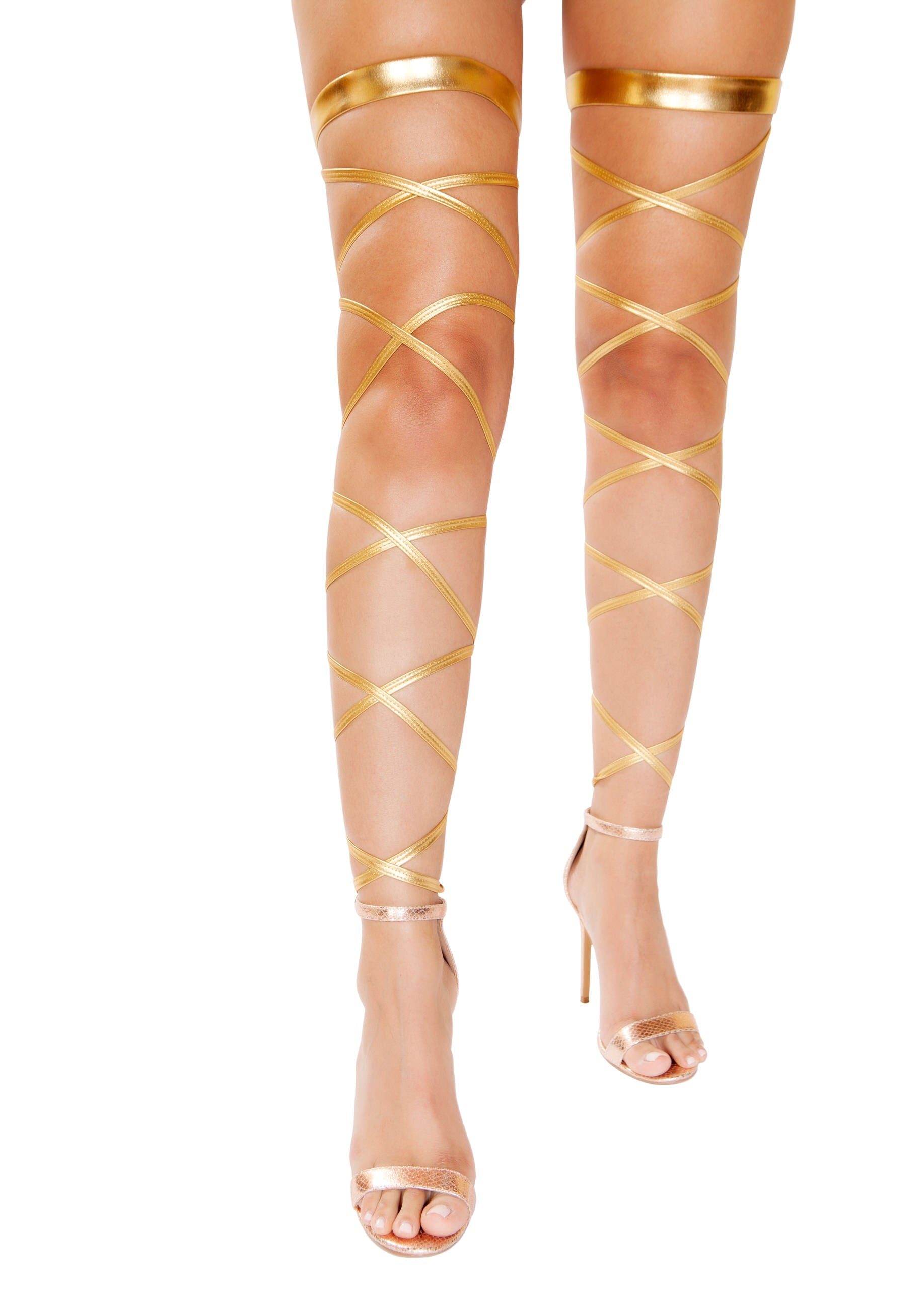 Pair of Metallic Leg Wraps