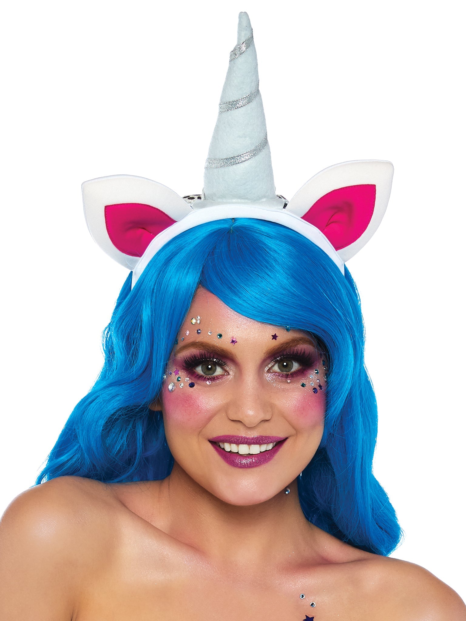 Magical Unicorn Headband with Rainbow Wig Mane