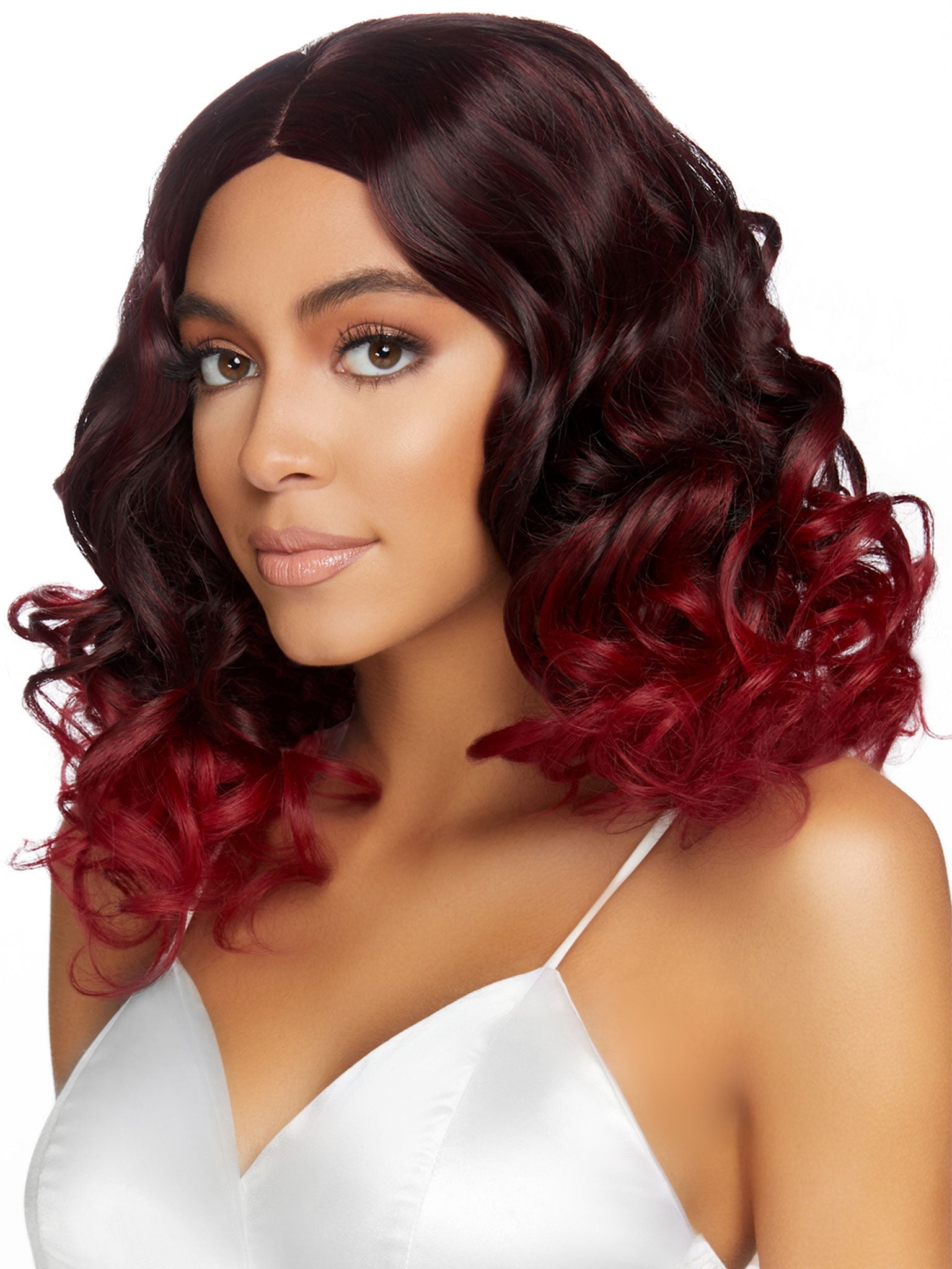 18" Curly Ombre Long Bob Wig