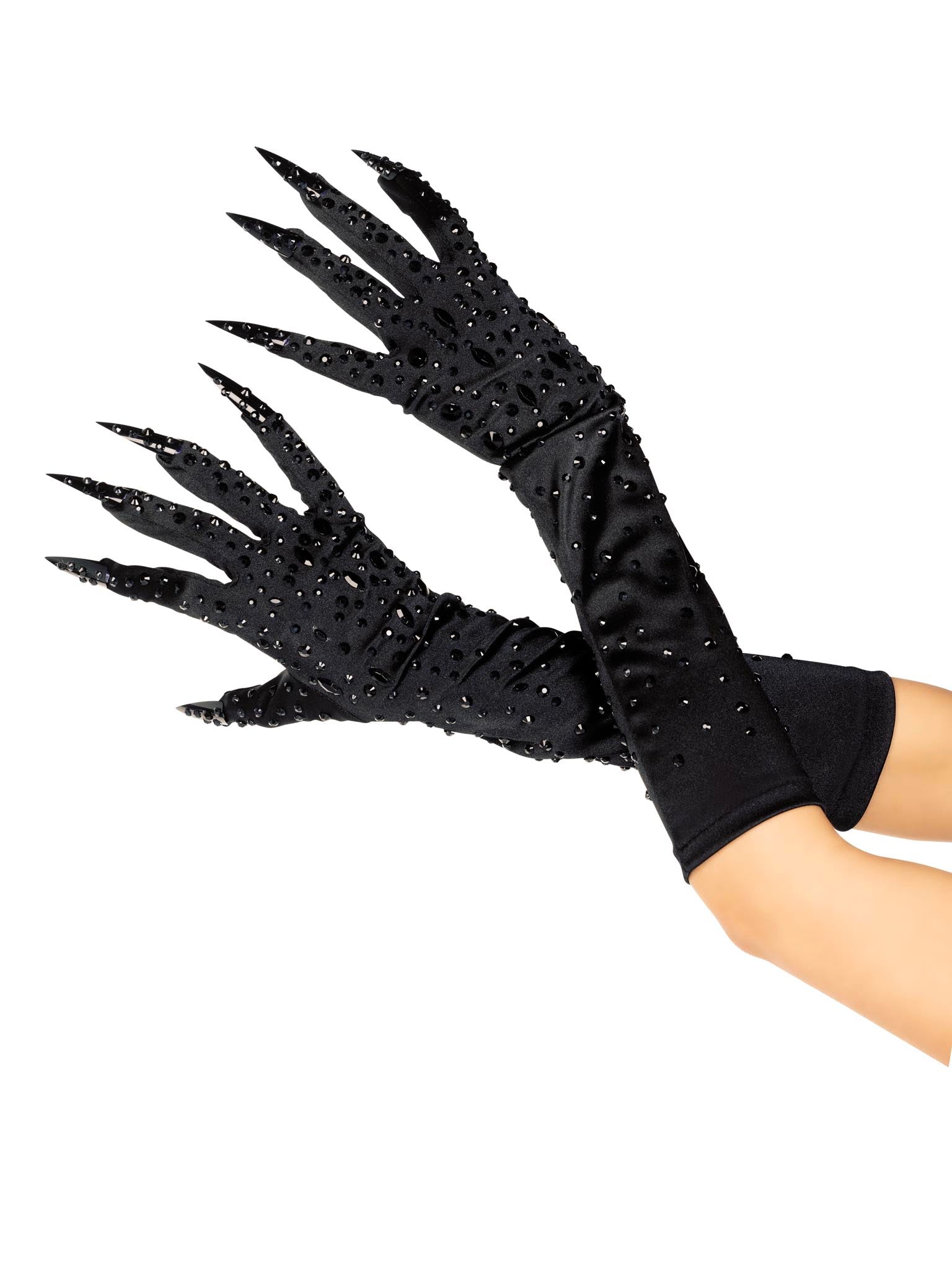 Rhinestone claw gloves