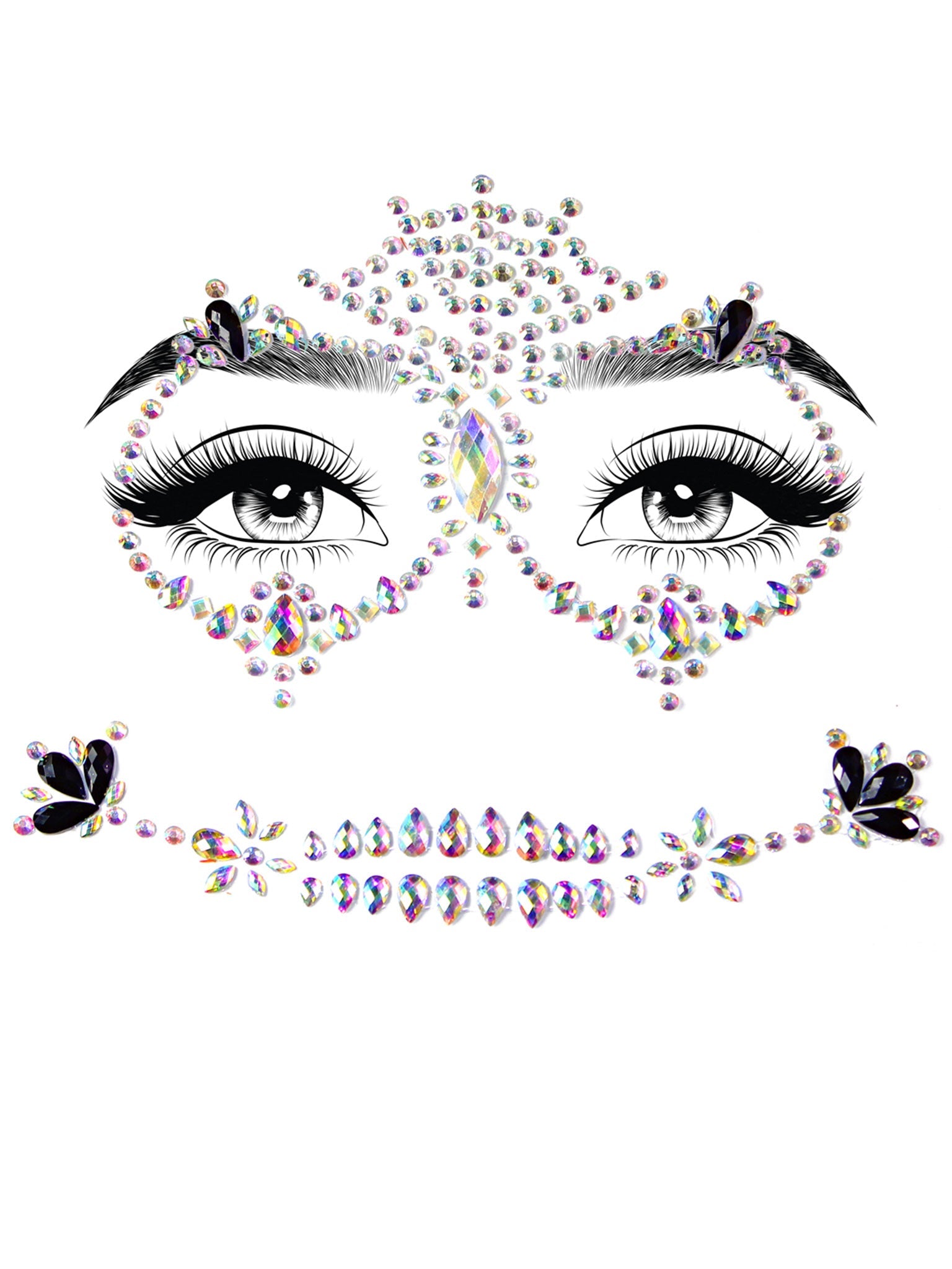 Calavera Skeleton Face Jewels Sticker