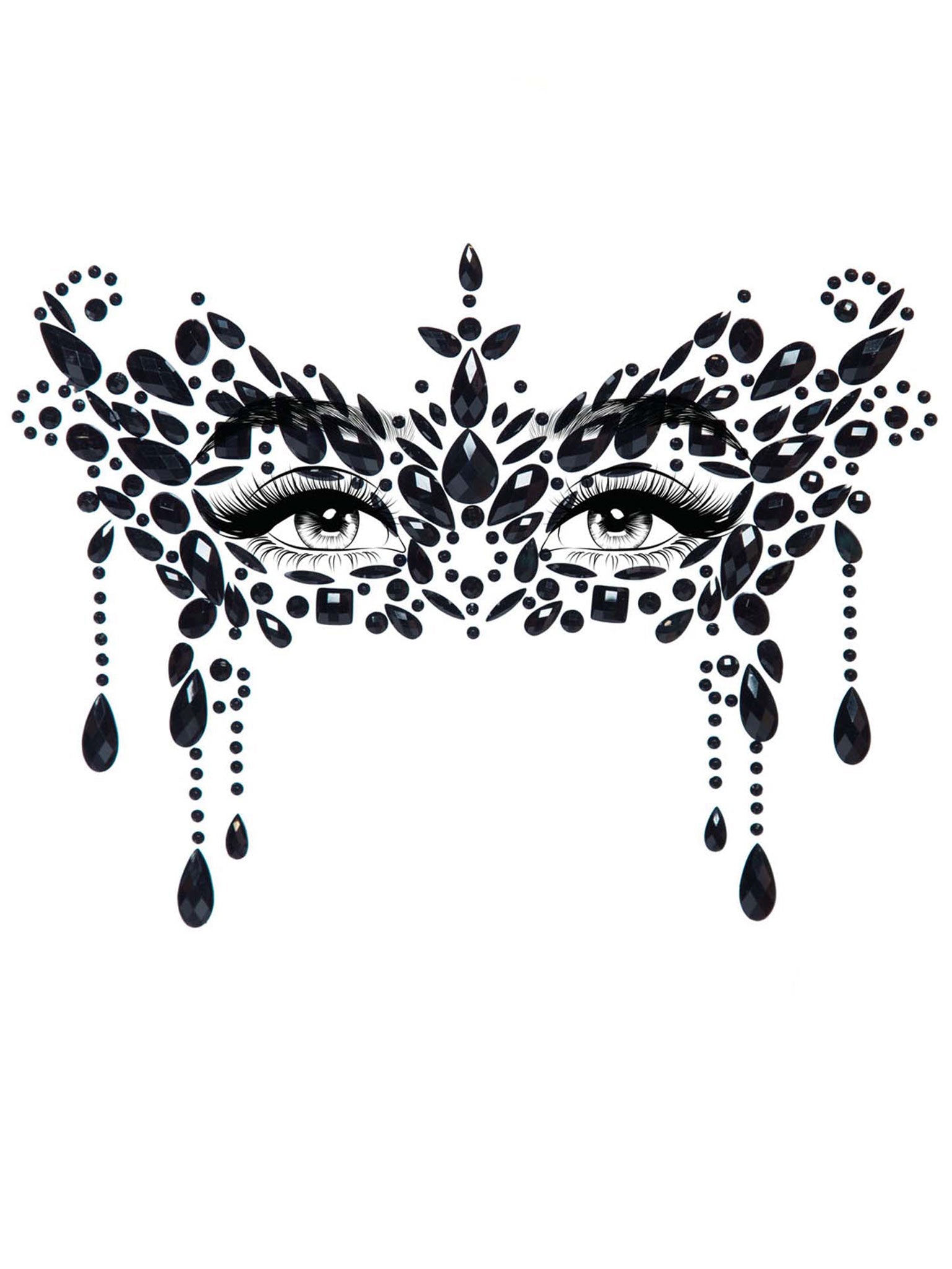 Masquerade Mask Rhinestone Stick-On Jewels