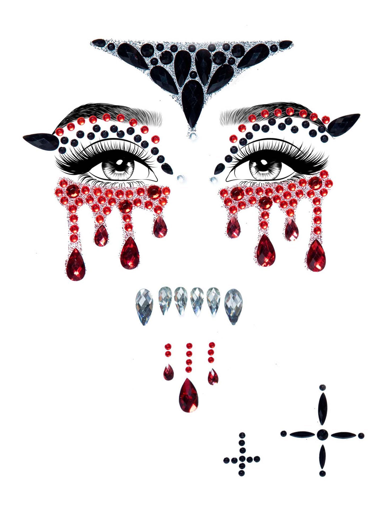 Vampire Rhinestone Stick-On Jewels